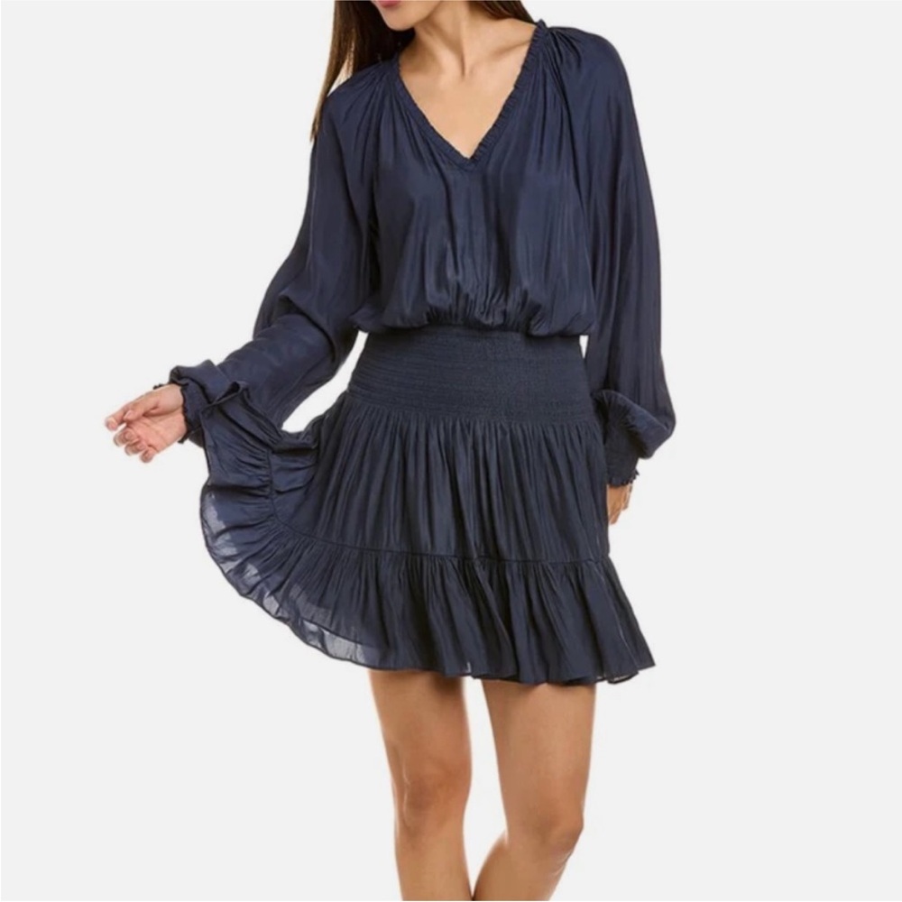 Ramy Brook Carter Blouson Dress - black size small